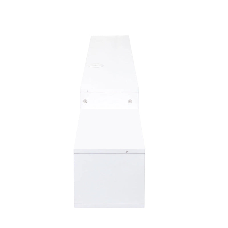Mobile TV sospeso moderno con 3 ripiani e 20 LED colorati per home theater e ufficio a parete