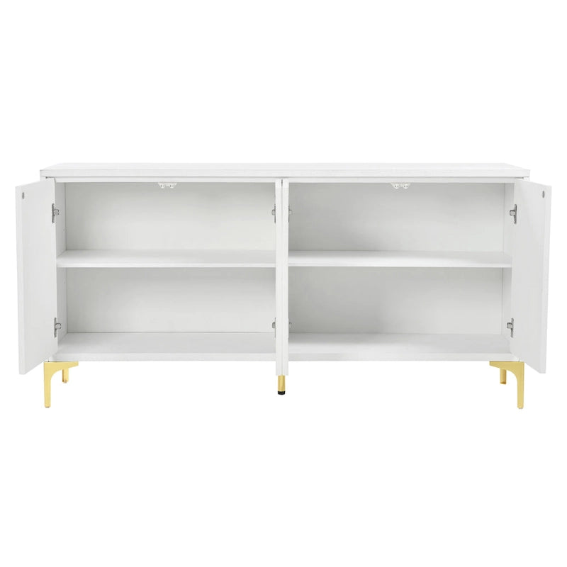 Credenza a quattro ante con ripiani regolabili
