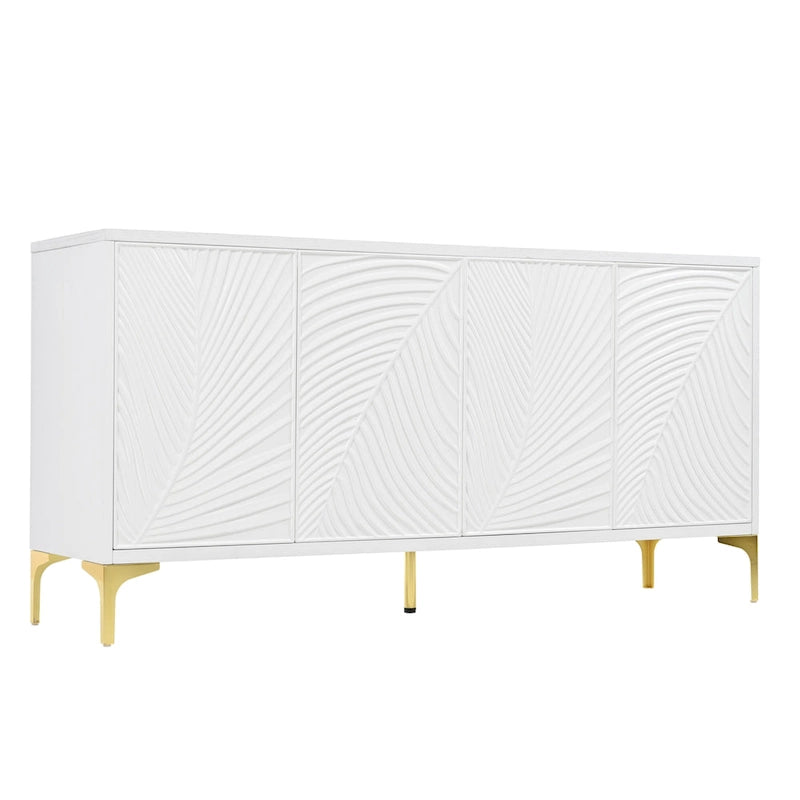 Credenza a quattro ante con ripiani regolabili