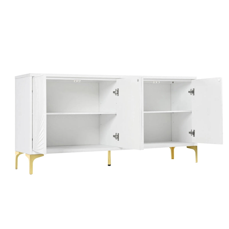 Credenza a quattro ante con ripiani regolabili