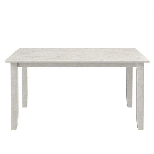 Table de salle à manger moderne en bois de 59 pouces, table à manger rectangulaire en bois massif pour cuisine