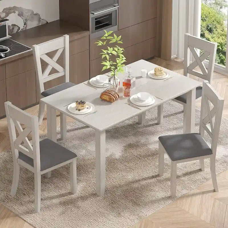 Tavolo da pranzo moderno in legno da 150 cm, tavolo da pranzo rettangolare in legno massello per cucina