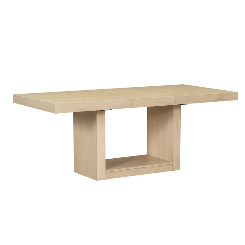 Set da pranzo contemporaneo da 6 pezzi con tavolo a piedistallo e 4 sedie