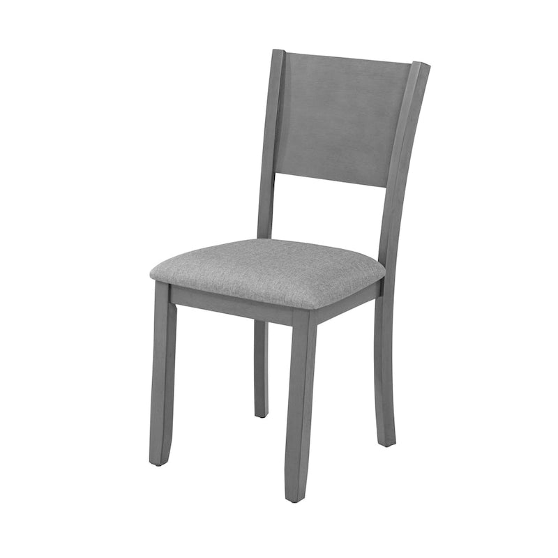 Moderno set da pranzo da 5 pezzi con tavolo rettangolare altezza bancone e 4 sedie imbottite
