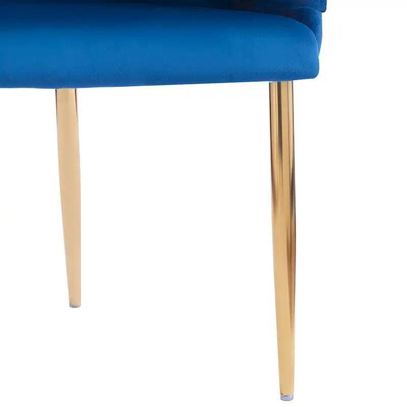 Moderne poltrone in velluto da 75 cm con gambe e struttura in metallo color oro per soggiorno (set da 2)