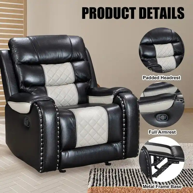 Big Size Faux Leather American Design Recliner Chair for Living Room