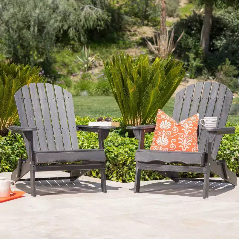 Lot de 2 chaises Adirondack pliantes en bois Hanlee - Christopher Knight Home