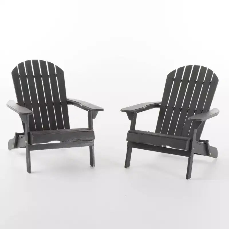 Lot de 2 chaises Adirondack pliantes en bois Hanlee - Christopher Knight Home