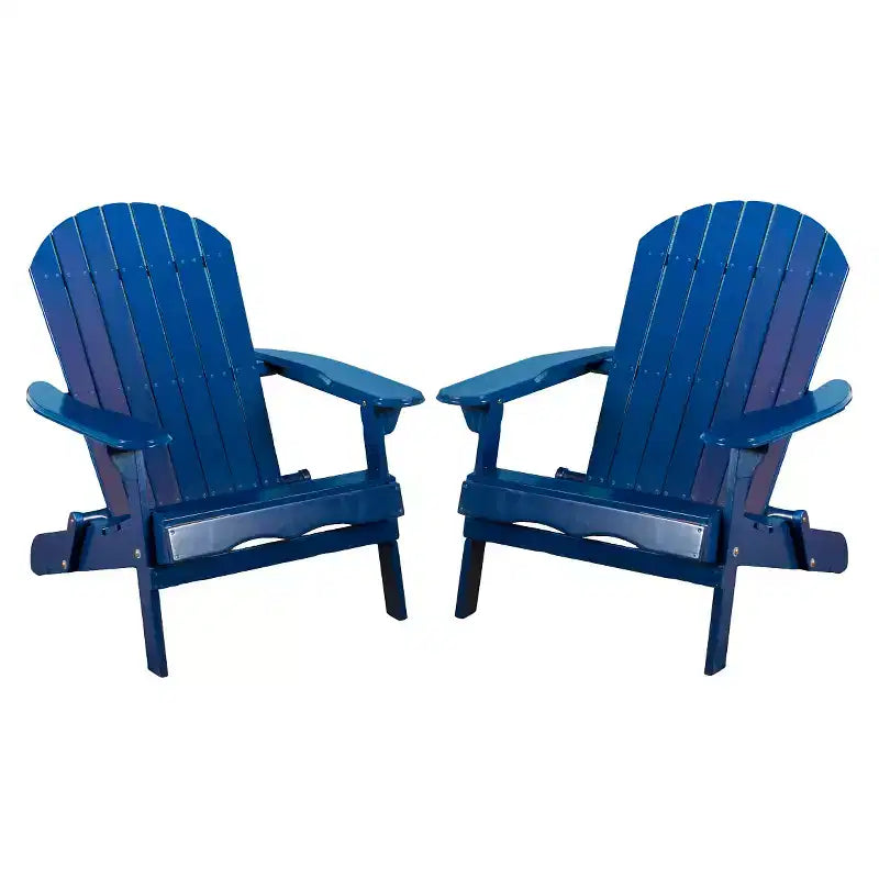 Lot de 2 chaises Adirondack pliantes en bois Hanlee - Christopher Knight Home