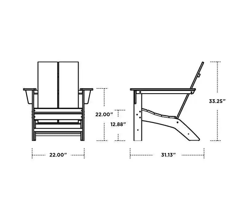 Sedia Adirondack Contemporanea St. Croix - POLYWOOD