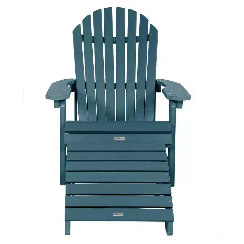 Chaise Adirondack pliante et inclinable Hamilton avec pouf Adirondack pliant - Highwood