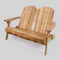 Malibu Acacia Wood Patio Adirondack Loveseat - Christopher Knight Home