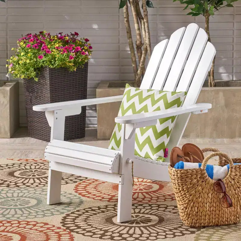 Sedia Pieghevole da Patio Adirondack in Legno di Acacia "Hollywood" - Christopher Knight Home