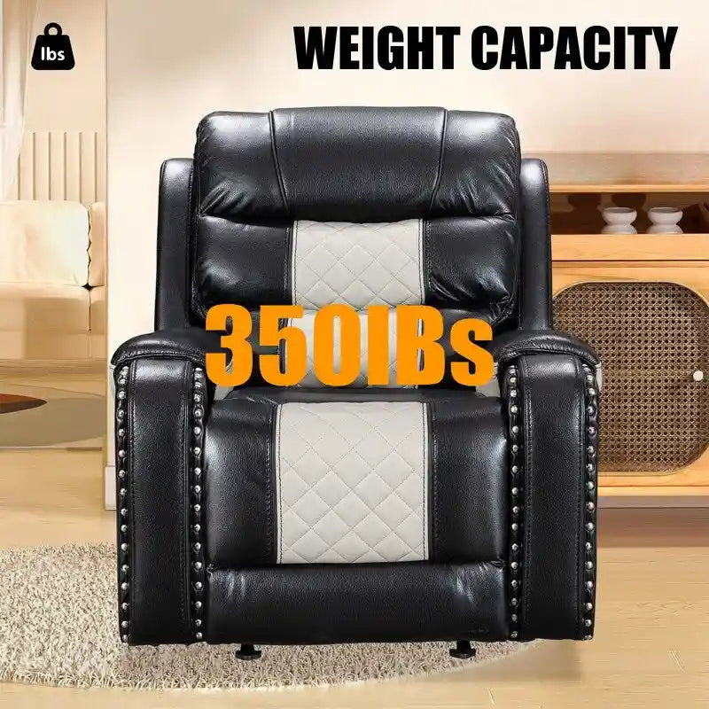Big Size Faux Leather American Design Recliner Chair for Living Room