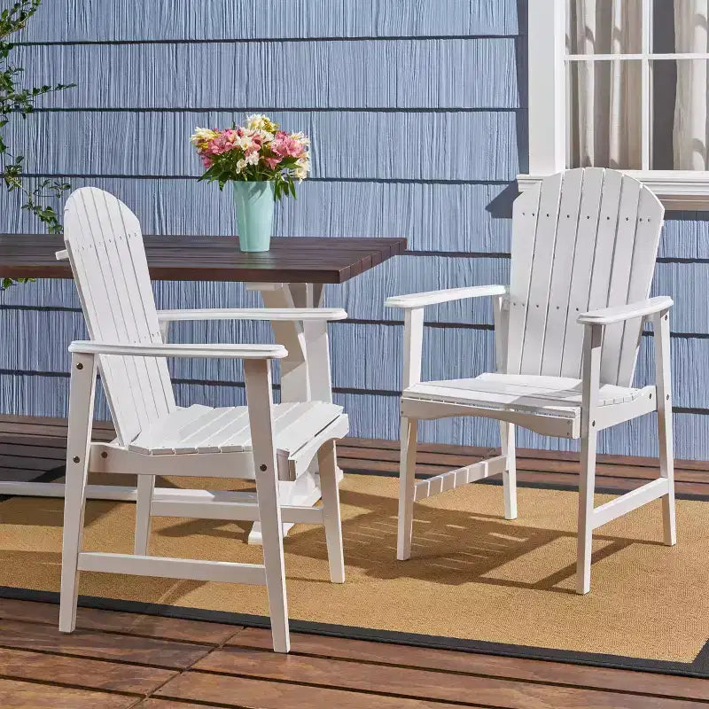 2 sedie da pranzo da esterno Adirondack in legno di acacia Malibu (confezione da 2) - Christopher Knight Home
