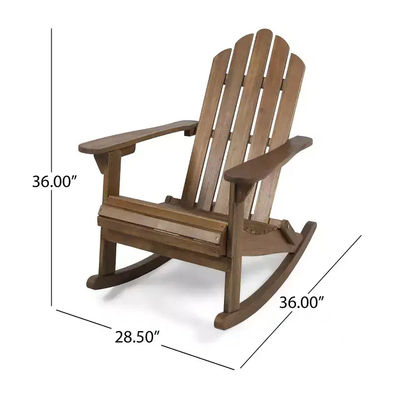 Sedia a dondolo Hollywood Adirondack in legno di acacia - Christopher Knight Home