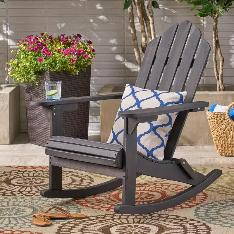 Sedia a dondolo Hollywood Adirondack in legno di acacia - Christopher Knight Home