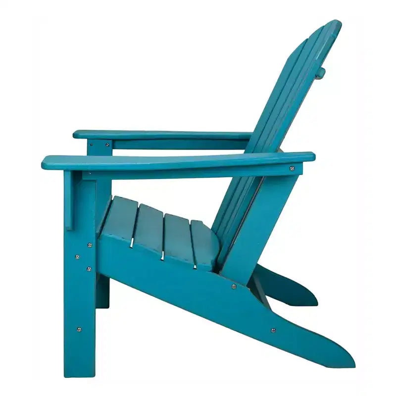 Sdraio da Esterno e Interno Adirondack di Leisure Classics in HDPE Anti-UV per Patio, Portico e Spiaggia, in Plastica, per Bambini e Adulti, Turchese