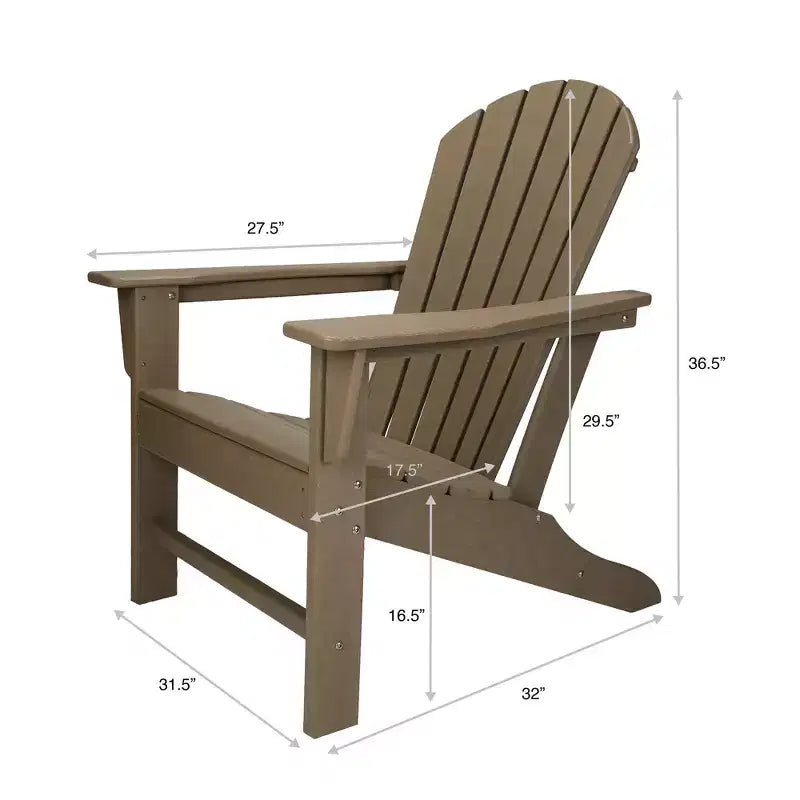 Sdraio da Esterno e Interno Adirondack di Leisure Classics in HDPE Anti-UV per Patio, Portico e Spiaggia, in Plastica, per Bambini e Adulti, Turchese