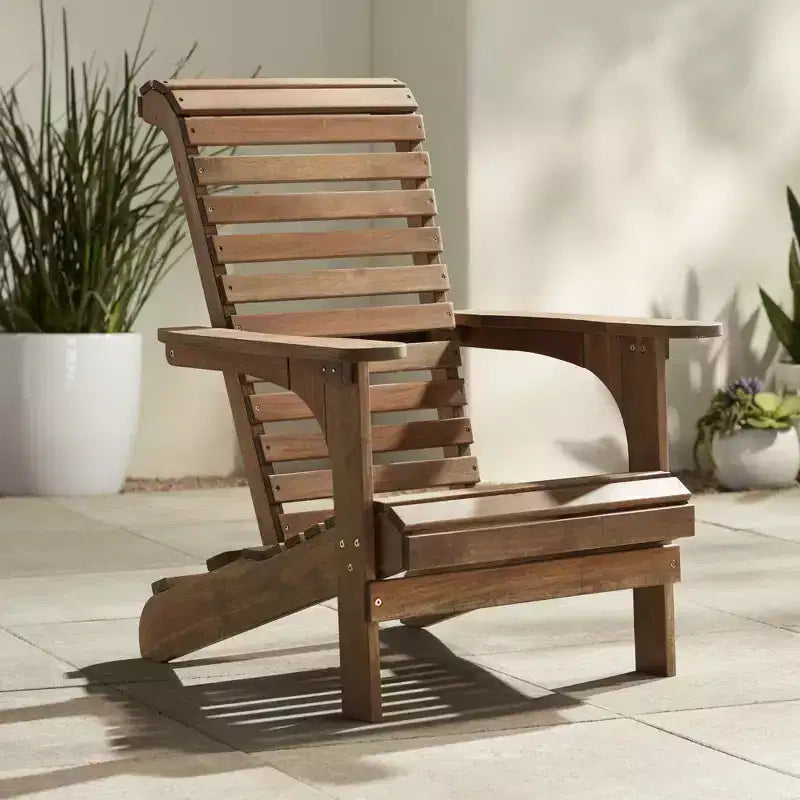 Sedia Adirondack in Legno Naturale Kenneth di Teal Island Designs