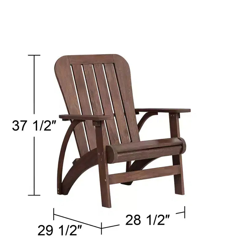 Sedia Adirondack da Esterno in Legno Scuro Dylan Teal Island Designs