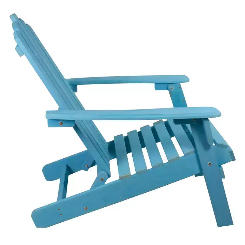 Northlight Sedia Adirondack Classica Pieghevole in Legno Blu da 36
