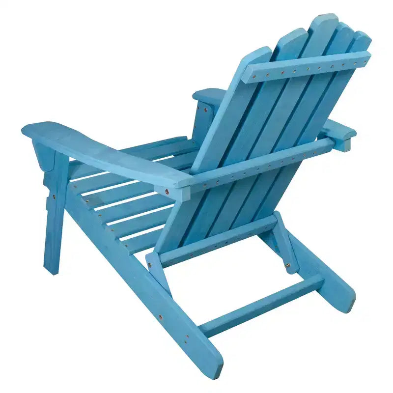 Northlight Sedia Adirondack Classica Pieghevole in Legno Blu da 36