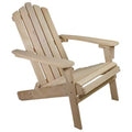 Northlight 36 Natural Brown Classic Folding Wooden Adirondack Chair
