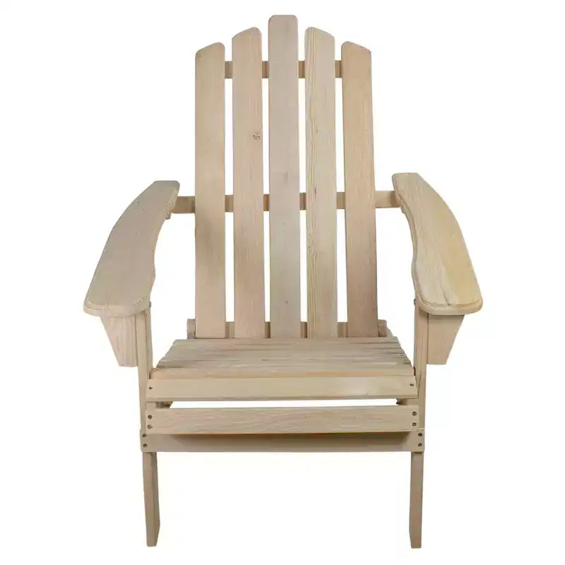 Chaise Adirondack pliante classique en bois brun naturel Northlight 36