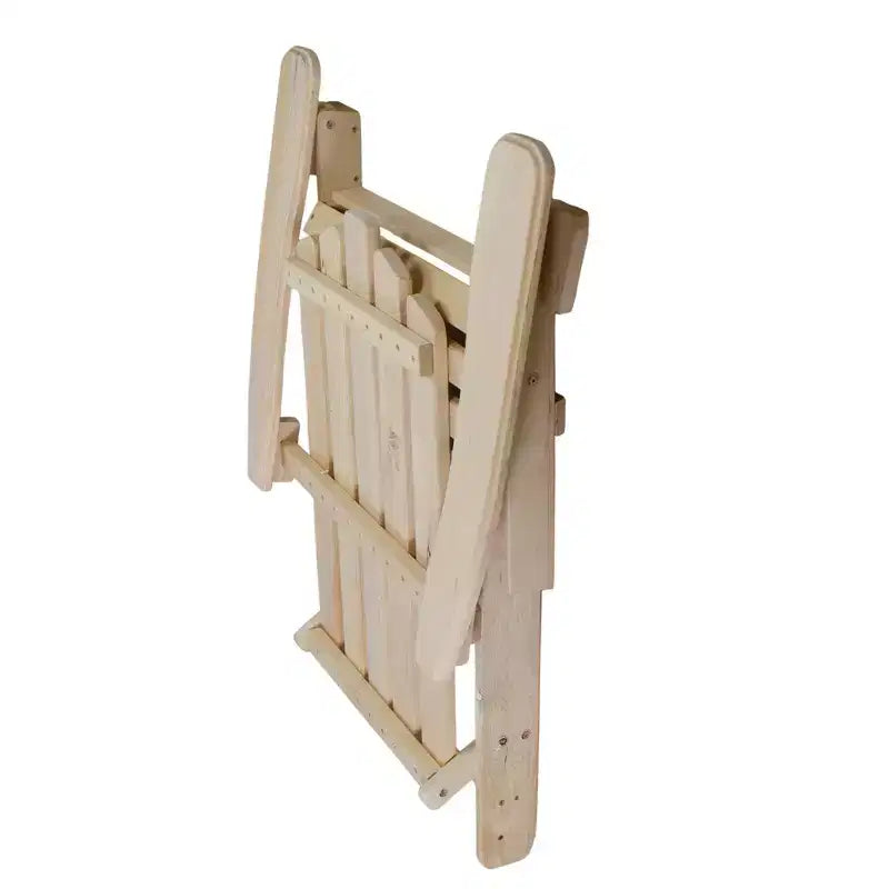 Chaise Adirondack pliante classique en bois brun naturel Northlight 36