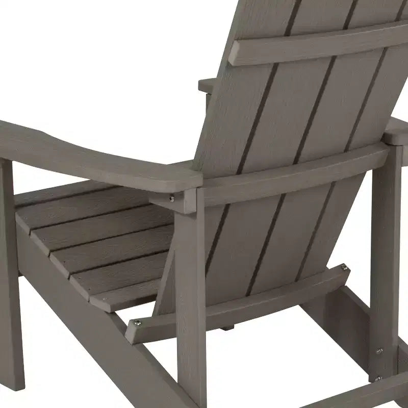 Flash Furniture Set di 2 sedie Adirondack Charlestown in legno di poliresina per tutte le stagioni