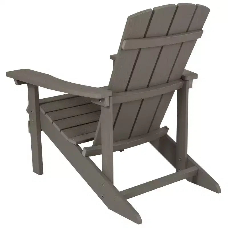 Flash Furniture Set di 2 sedie Adirondack Charlestown in legno di poliresina per tutte le stagioni