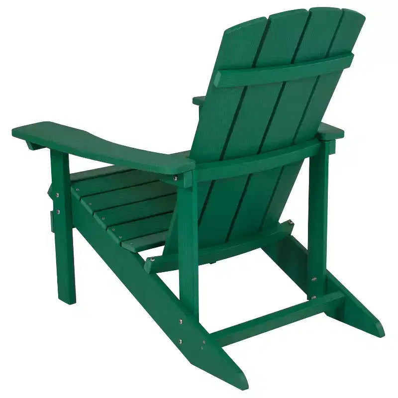 Flash Furniture Set di 2 sedie Adirondack Charlestown in legno di poliresina per tutte le stagioni