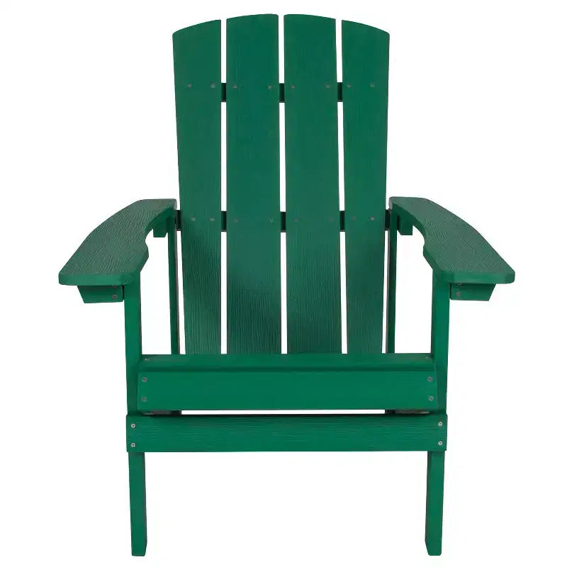 Flash Furniture Set di 2 sedie Adirondack Charlestown in legno di poliresina per tutte le stagioni
