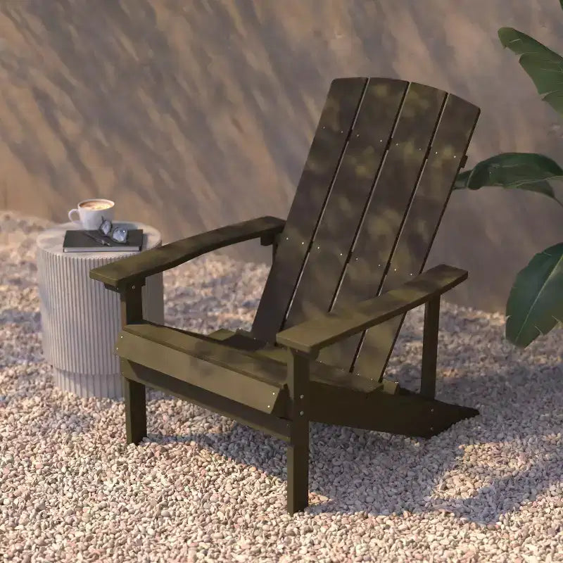 Flash Furniture Set di 2 sedie Adirondack Charlestown in legno di poliresina per tutte le stagioni