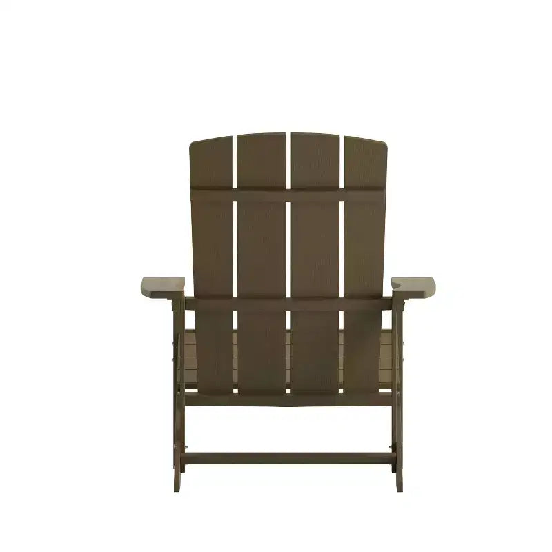 Flash Furniture Set di 2 sedie Adirondack Charlestown in legno di poliresina per tutte le stagioni
