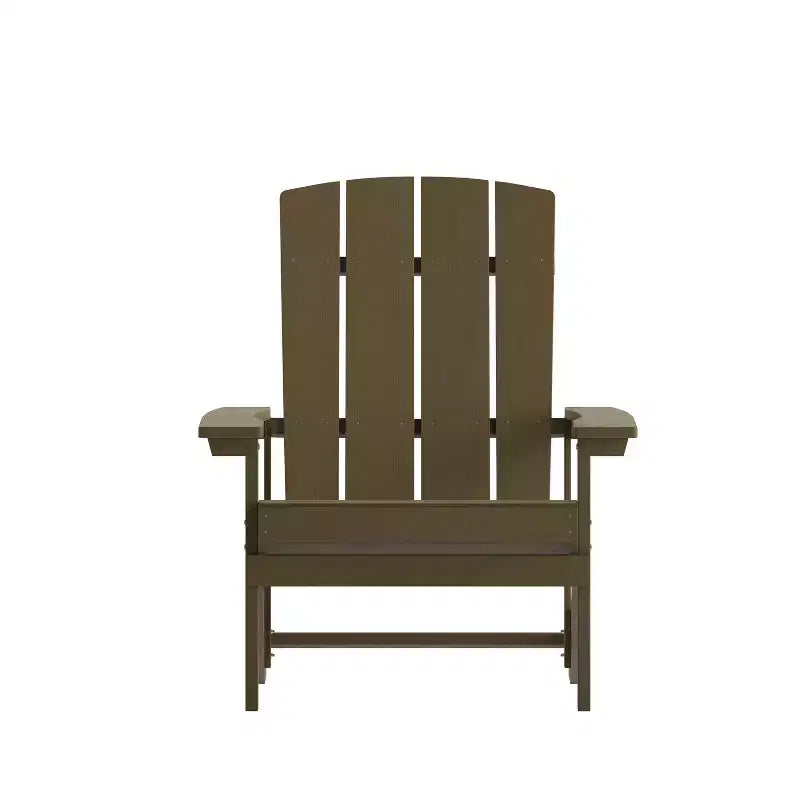 Flash Furniture Set di 2 sedie Adirondack Charlestown in legno di poliresina per tutte le stagioni