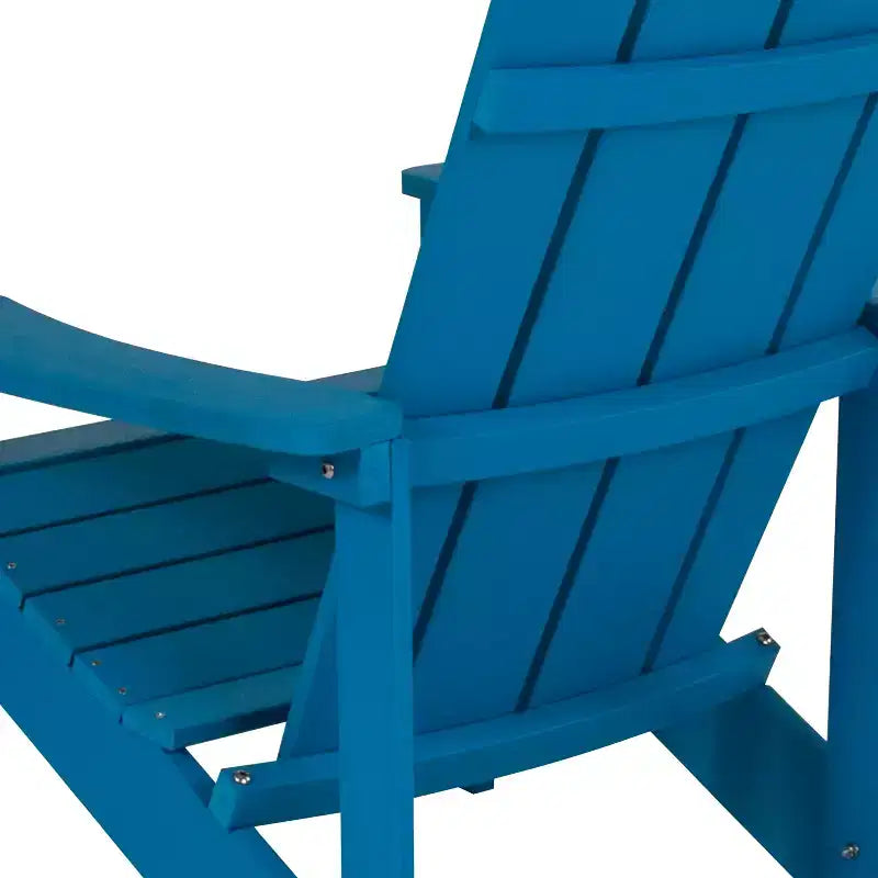 Flash Furniture Set di 2 sedie Adirondack Charlestown in legno di poliresina per tutte le stagioni