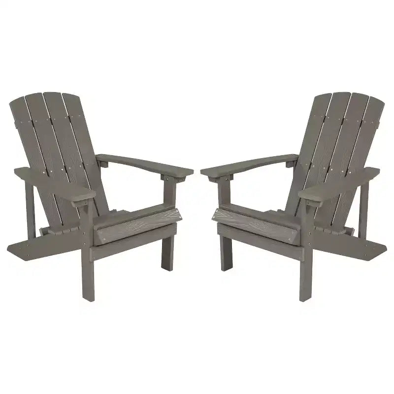 Flash Furniture Lot de 2 chaises Adirondack Charlestown en bois de polyrésine toutes saisons