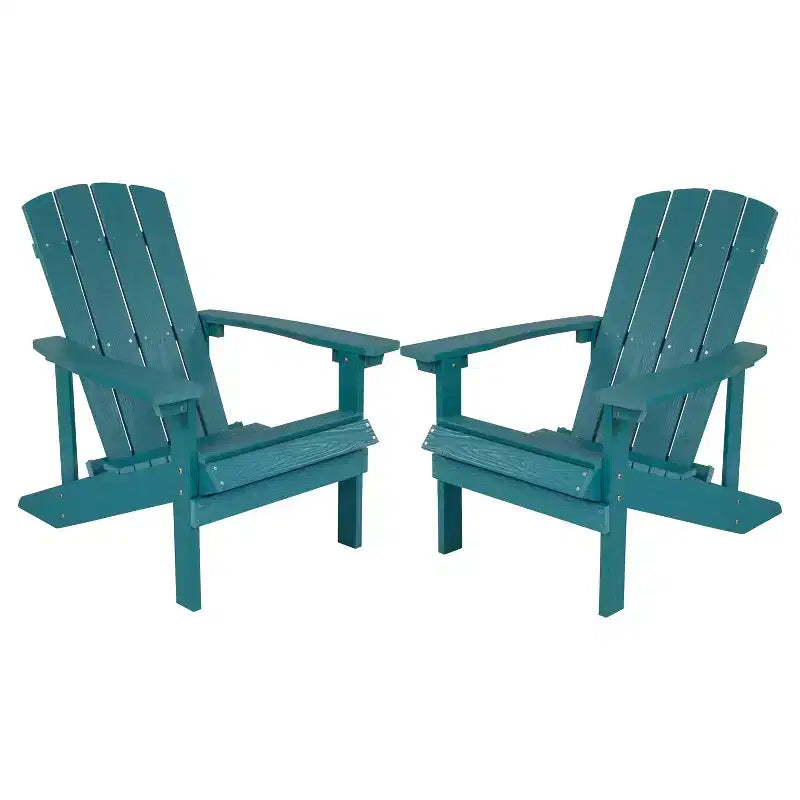 Flash Furniture Lot de 2 chaises Adirondack Charlestown en bois de polyrésine toutes saisons