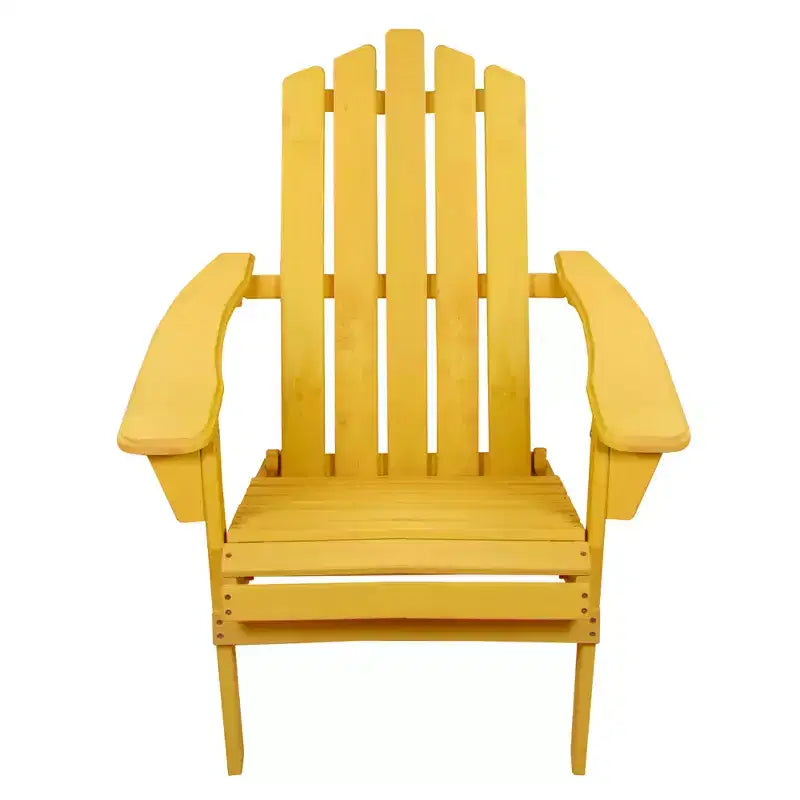 Chaise Adirondack pliante classique en bois Northlight 36 jaune