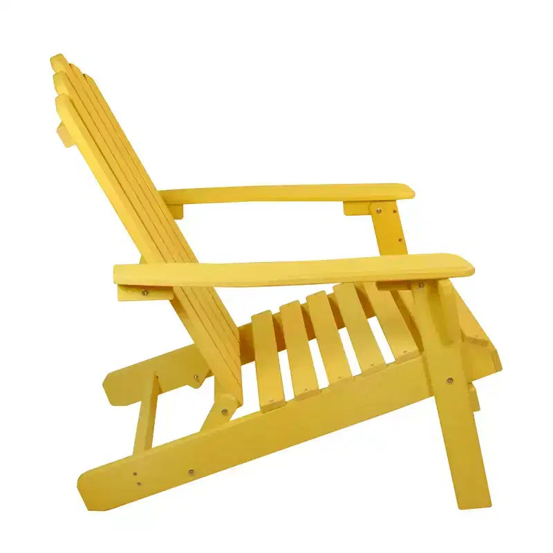 Chaise Adirondack pliante classique en bois Northlight 36 jaune