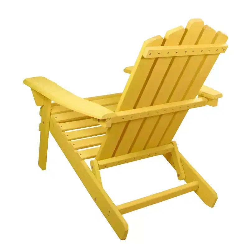 Chaise Adirondack pliante classique en bois Northlight 36 jaune