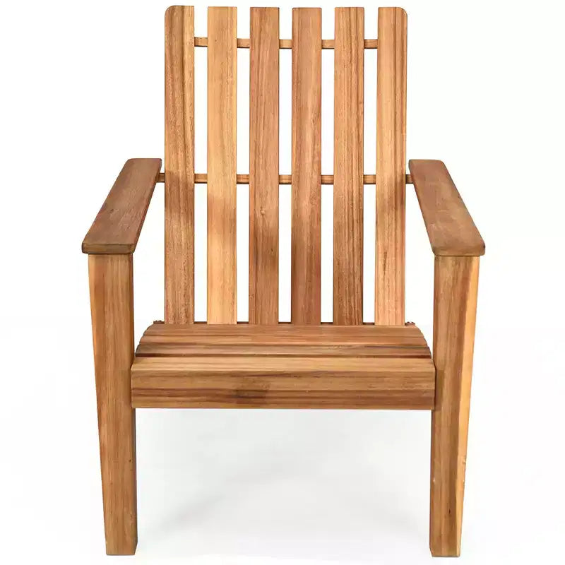 Costway 2 SEDIE da Giardino Adirondack in Legno di Acacia per Esterni, robuste, con braccioli