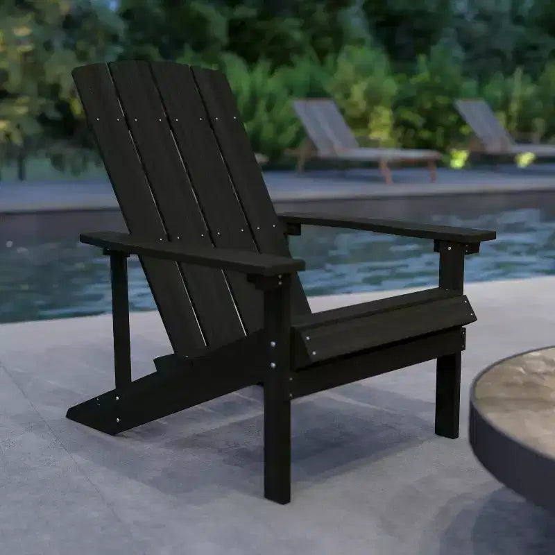 Merrick Lane Lot de 2 chaises de patio Adirondack avec dossier à treillis vertical et cadre résistant aux intempéries
