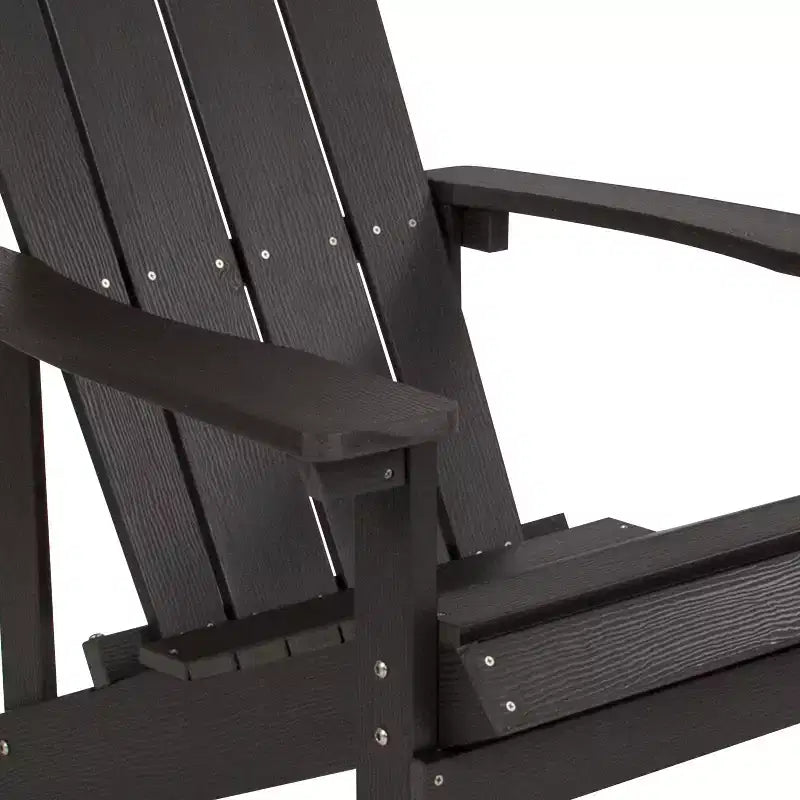 Merrick Lane Lot de 2 chaises de patio Adirondack avec dossier à treillis vertical et cadre résistant aux intempéries