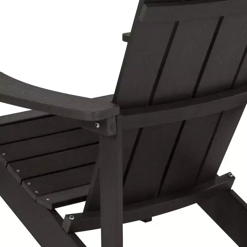 Merrick Lane Lot de 2 chaises de patio Adirondack avec dossier à treillis vertical et cadre résistant aux intempéries
