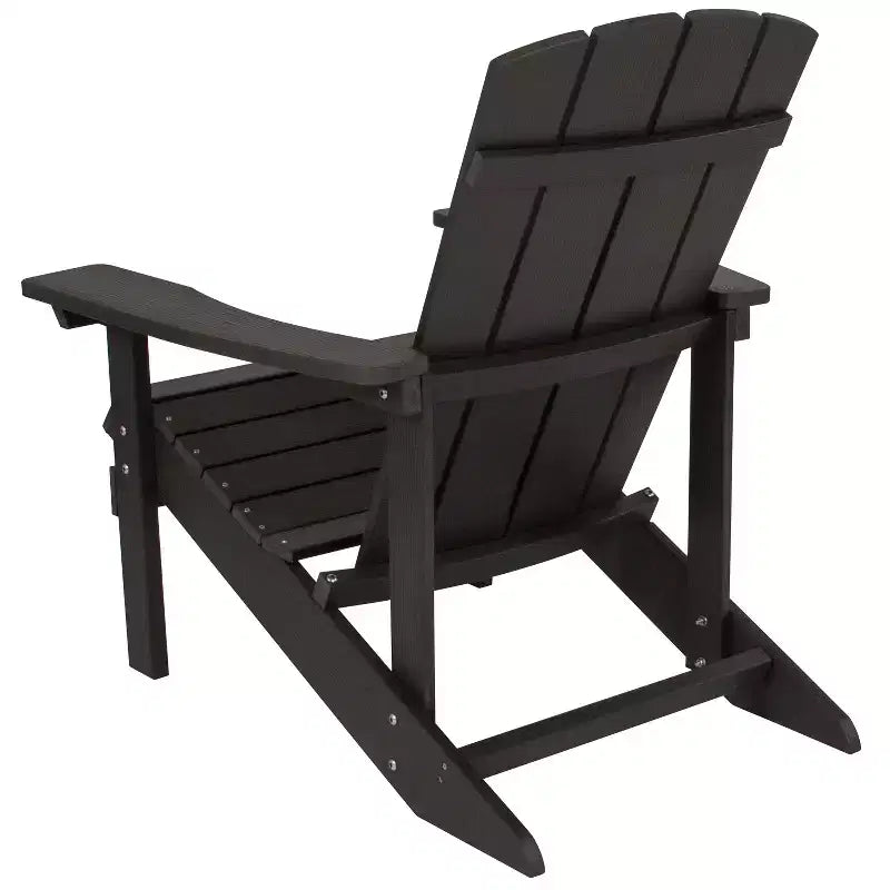 Merrick Lane Lot de 2 chaises de patio Adirondack avec dossier à treillis vertical et cadre résistant aux intempéries