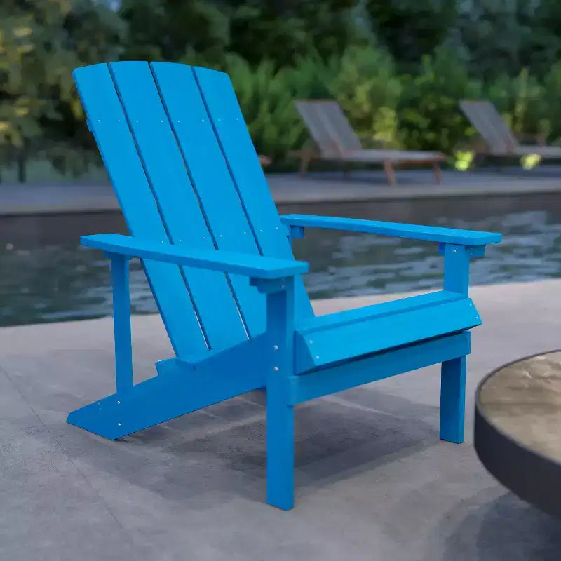 Merrick Lane Lot de 2 chaises de patio Adirondack avec dossier à treillis vertical et cadre résistant aux intempéries
