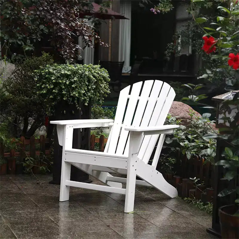 Sedia Adirondack per esterni Northlight All Weather in plastica riciclata, bianca